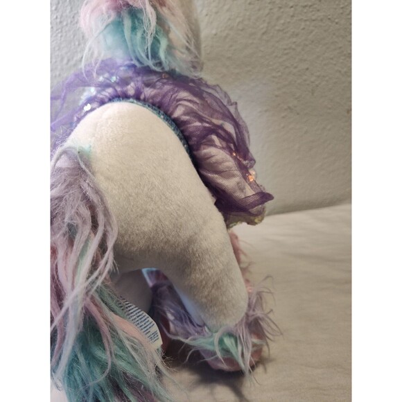 Build A Bear White Unicorn With Dress Friends Enchanted Plush BAB Rainbow Hair - Picture 10 of 16